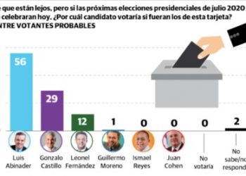 Greenberg otorga 56% a  Abinader, 29% a Gonzalo,  12% a Leonel  y 1% a Guillermo Moreno