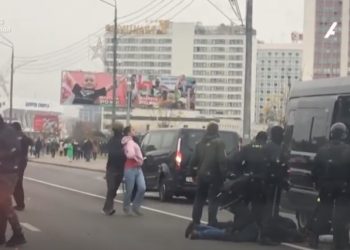 Violenta represión de manifestación opositora en la capital de Bielorrusia