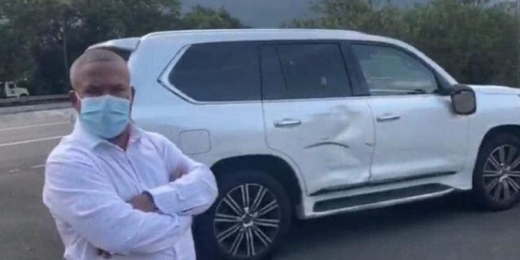 Senador sufre accidente de tránsito en Bonao