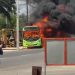 OMSA informa sobre incendio de autobús en Santiago; ocupantes salieron ilesos