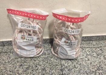Ocupan en interior de soga tubos rellenos de cocaína líquida