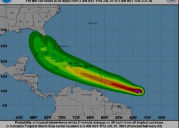 Esta madrugada se formó la tormenta tropical Elsa