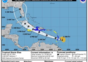 Fenómeno Elsa se eleva a huracán y mantiene trayectoria hacia el sur