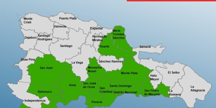 COE mantiene 15 provincias en alerta por incidencia de lluvias