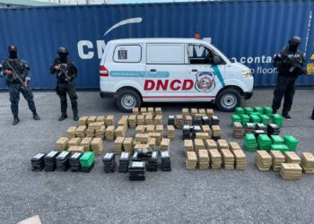 DNCD ocupa 862 paquetes presumiblemente cocaína en Puerto Caucedo