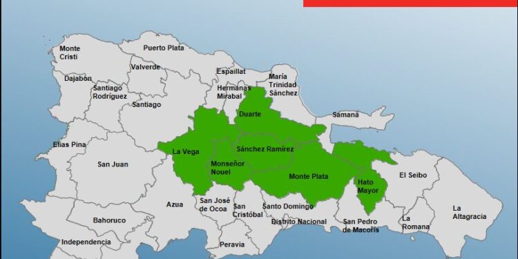 COE emite alerta verde para 6 provincias