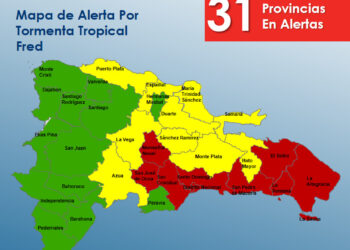 COE eleva alerta a 31 provincias por paso tormenta tropical Fres