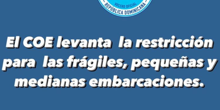 COE levanta restricciones para embarcaciones en alta mar