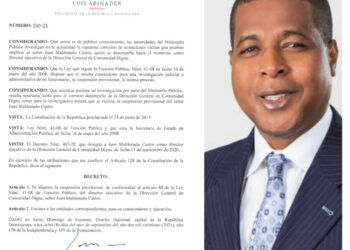 Ejecutivo suspende a director Comunidad Digna vinculado a “Operación Falcón”