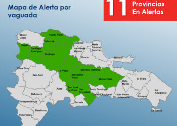 COE emite alerta para 11 provincias por incidencias de una vaguada