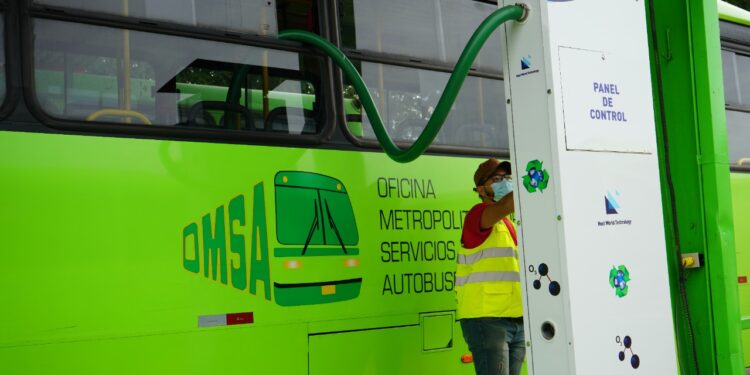 OMSA habilita estaciones de desinfección de sus autobuses
