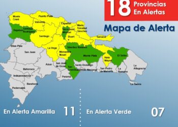 COE aumenta a 18 las provincias en alerta por Vaguada