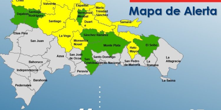 COE aumenta a 18 las provincias en alerta por Vaguada
