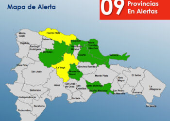 COE mantiene 9 provincias en alerta por incidencia de una vaguada