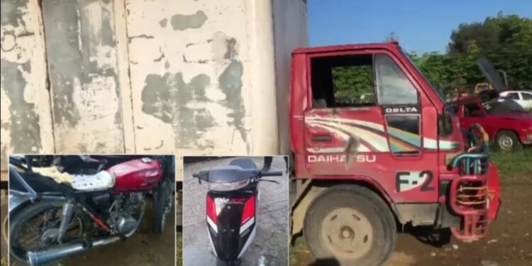 PN recupera camión y dos motocicletas reportada robadas