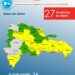 COE mantiene 27 provincias en alerta por frecuentes aguaceros en gran parte del país