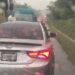 Largo taponamiento se produce en Autopista del Nordeste