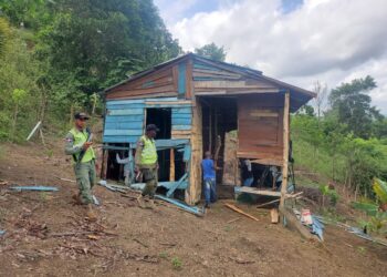 Desmantelan viviendas y predios de invasores en Área Protegida Loma Novilleros en VA