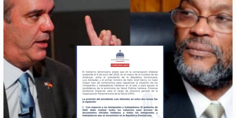 Gobierno dominicano aclara no abordó tema regularización inmigrantes haitianos en conversación con primer ministro Haití