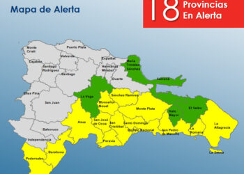 COE mantiene 18 provincias en alerta por intensas lluvias