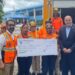 Defensa Civil recibe cheque por un millón de pesos del senador Alexis Victoria Yeb