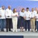 Vicepresidenta Raquel Peña y Wellington Arnaud director INAPA inaugura planta de aguas residuales en Castillo, provincia Duarte