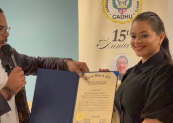 Consejo Municipal ciudad de Newark y Coordinadora Andina de Derechos Humanos (CADHU) reconocen doctora dominicana