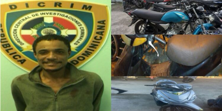 Agentes PN adscritos a DICRIM apresan hombre y recuperan varias motocicletas reportadas robadas