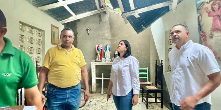 Senadora electa María Mercedes Ortiz, junto a autoridades provinciales gestiona ayuda para familias afectadas por ventarrón