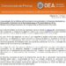 Comunicado oficial de la OEA sobre elecciones en Venezuela
