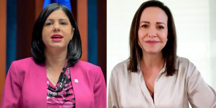 María Corina Machado agradece apoyo a Venezuela de senadora dominicana María M. Ortiz