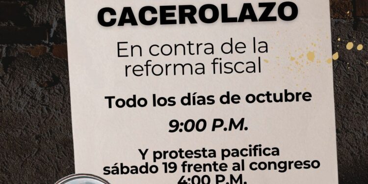 Patria Libre convoca a cacerolazo contra la Reforma Fiscal todos los dias de Octubre a las 9pm