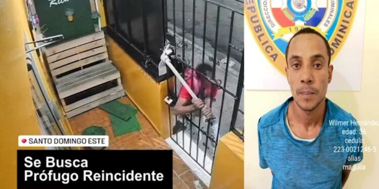 Policía identifica y persigue antisocial “Maguila” captado robando en dulcería de sector El Rosal, SDE; acusado tiene antecedentes por delitos similares