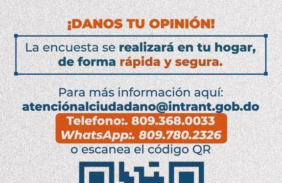 INTRANT inicia este lunes Encuesta de Movilidad 2025 para seguir mejorando el tránsito en Santo Domingo