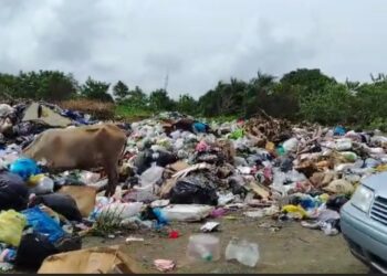 Dirigente comunitario y  miembro de la Direccion Central De la Fuerza del Pueblo, Radhamés García  Denucia basurero improvisado en  cementerio de los alcarrizo
