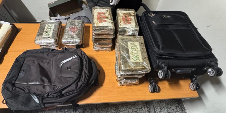DNCD atrapa dos extranjeros con 37 paquetes de cocaína