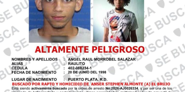 Policía Nacional apresa a dos implicados y activa búsqueda de prófugo por rapto y homicidio de joven en La Vega