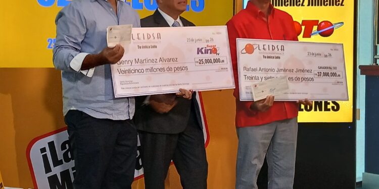 LEIDSA entrega 62 millones a dos nuevos millonarios