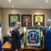 El presidente de Efemérides Patrias Juan Pablo Uribe recibe visita de Johnny Pujol secretario General del PLD
